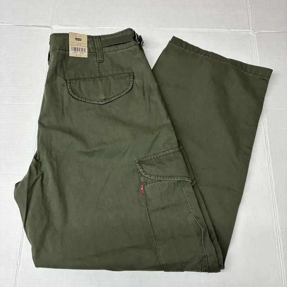 Levi’s XX Cargo Baggy Pants Men’s Size 32x30 Forest Green Slightly Tapered Leg